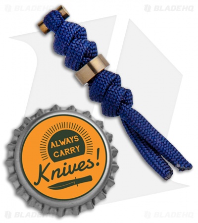 Chris Reeve Knives Small Sebenza 21 Lanyard Blue w/ Gold Pin