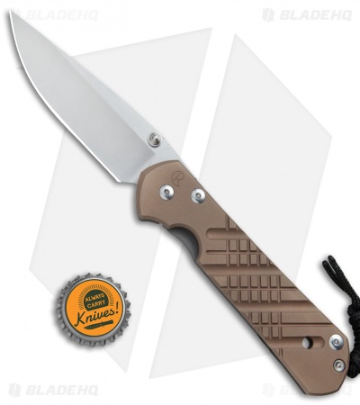 Chris Reeve Large Sebenza 21 Knife CGG Cross Hatch Bronze (3.625" Stonewash)