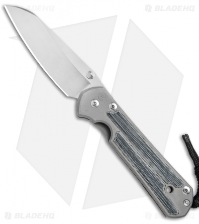 Chris Reeve Large Sebenza 21 Insingo Knife w/ Micarta Inlays (3.625" Stonewash)