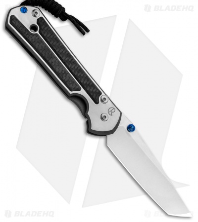 Chris Reeve Large Sebenza 21 Tanto Knife Left-Hand  w/ CF Inlays (3.6" SW)