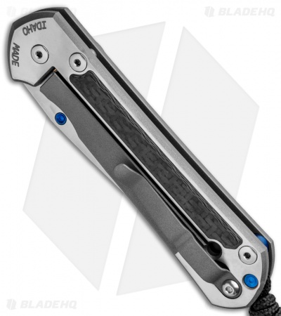Chris Reeve Large Sebenza 21 Tanto Knife Left-Hand  w/ CF Inlays (3.6" SW)
