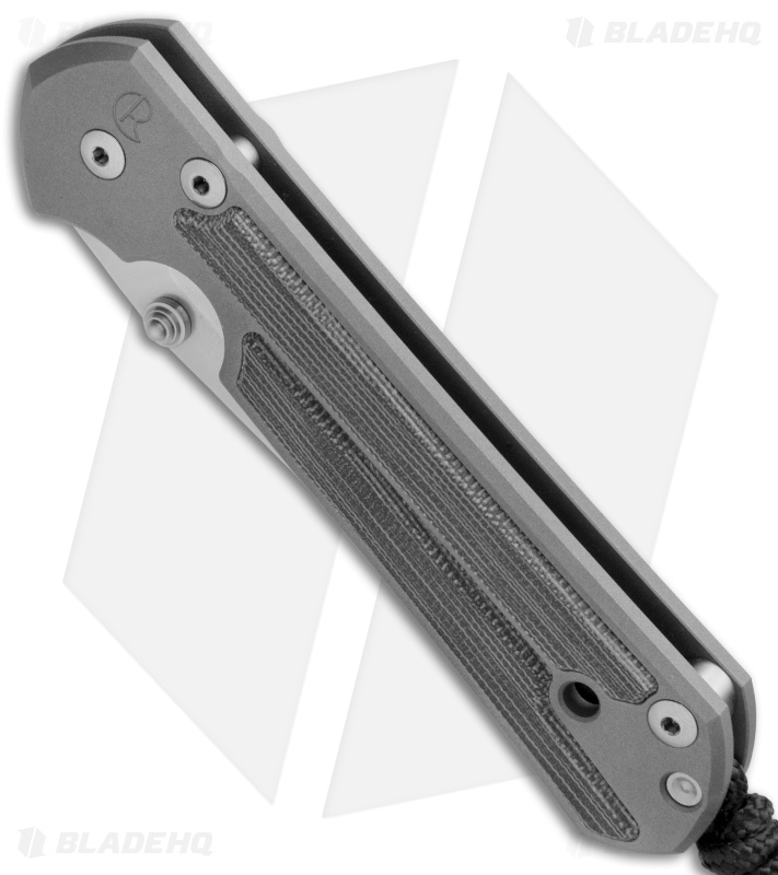 Chris Reeve Large Sebenza 21 Tanto Knife w/ Micarta Inlays (3.625" Stonewash)