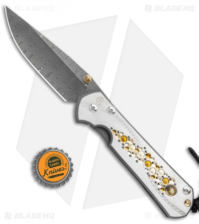 Chris Reeve Large Sebenza 21 Knife Unique Graphic W/Cabochon