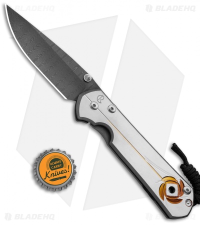 Chris Reeve Large Sebenza 21 Knife Unique Graphic (3.6" Ladder Damascus)