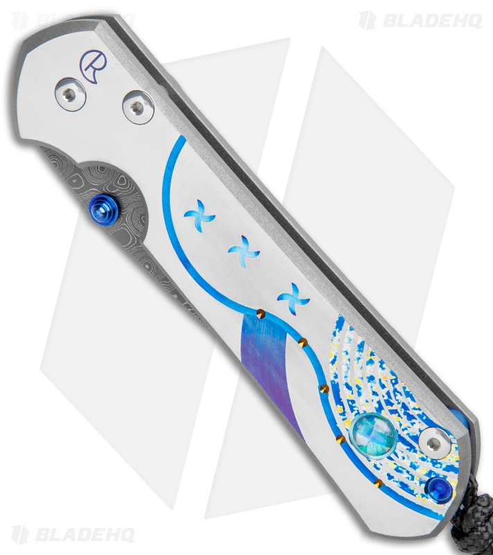 Chris Reeve Large Sebenza 21 Knife Unique Graphic W/Opal Mosaic