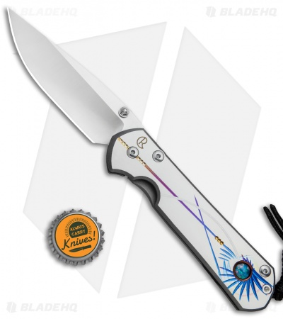 Chris Reeve Large Sebenza 21 Unique Graphic Opal Mosaic Triplet Cabochon (Satin)