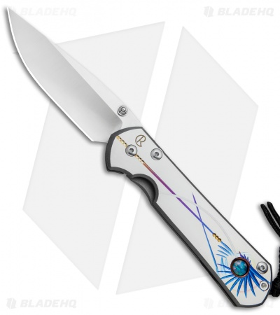 Chris Reeve Large Sebenza 21 Unique Graphic Opal Mosaic Triplet Cabochon (Satin)