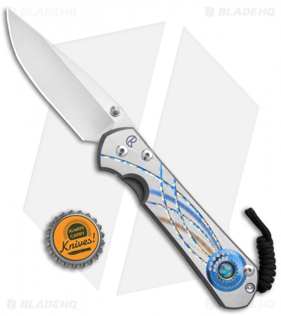 Chris Reeve Large Sebenza 31 Knife Unique Graphic Triple Mosaic Opal (3.6")