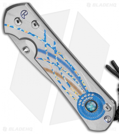 Chris Reeve Large Sebenza 31 Knife Unique Graphic Triple Mosaic Opal (3.6")