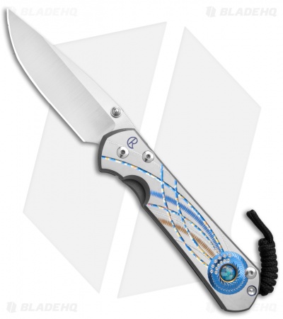 Chris Reeve Large Sebenza 31 Knife Unique Graphic Triple Mosaic Opal (3.6")