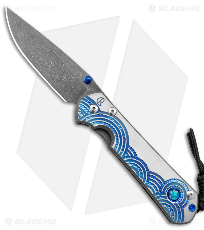 Chris Reeve Large Sebenza 31 Mosaic Opal Blue - Blade HQ