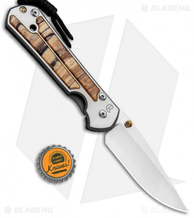 Chris Reeve Left Hand Large Sebenza 21 Knife Spalted Beech (3.6" Stonewash)