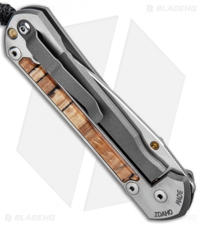 Chris Reeve Left Hand Large Sebenza 21 Knife Spalted Beech (3.6" Stonewash)