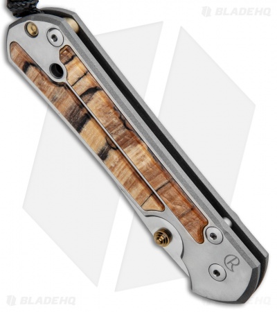 Chris Reeve Left Hand Large Sebenza 21 Knife Spalted Beech (3.6" Stonewash)