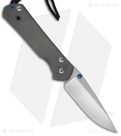 Chris Reeve Left-Hand Small Sebenza 21 Knife (2.94" Stonewash Plain)