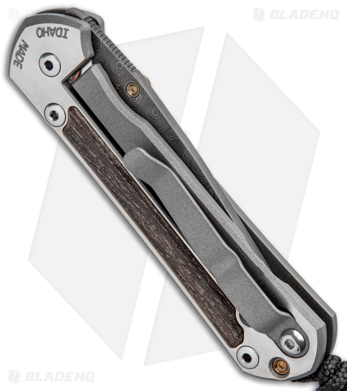Chris Reeve Small Sebenza 21 Knife w/ Bog Oak Inlays (2.94" Damascus)