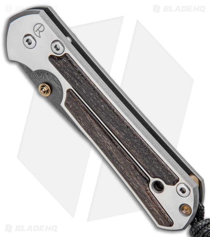 Chris Reeve Small Sebenza 21 Knife w/ Bog Oak Inlays (2.94" Damascus)