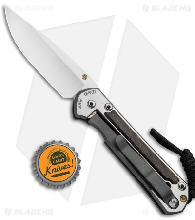 Chris Reeve Left-Hand Small Sebenza 21 Knife w/ Bog Oak Inlays (2.94" Satin)