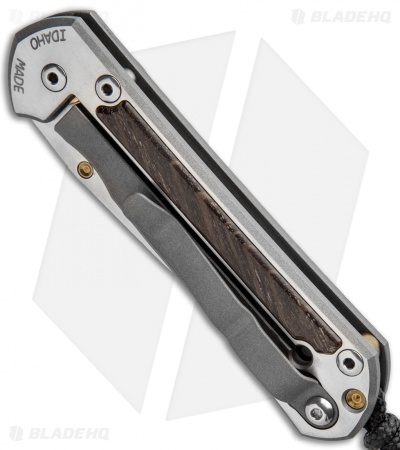 Chris Reeve Left-Hand Small Sebenza 21 Knife w/ Bog Oak Inlays (2.94" Satin)