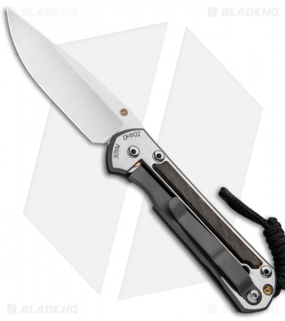 Chris Reeve Left-Hand Small Sebenza 21 Knife w/ Bog Oak Inlays (2.94" Satin)