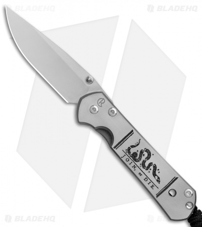Chris Reeve Small Sebenza 21 Folding Knife CGG Join or Die (2.94" Stonewash)