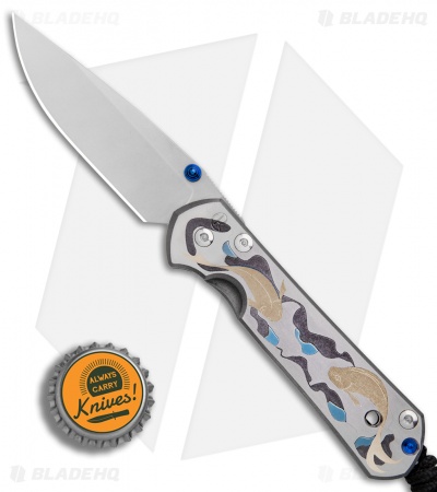 Chris Reeve Small Sebenza 21 Folding Knife CGG Koi Pond (2.94" Stonewash)