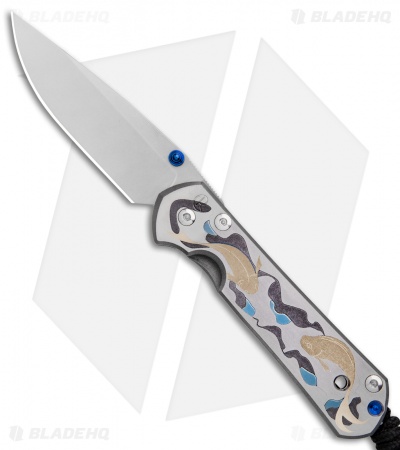 Chris Reeve Small Sebenza 21 Folding Knife CGG Koi Pond (2.94" Stonewash)