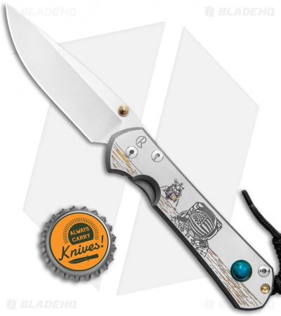 Chris Reeve Small Sebenza 31 Folding Knife Lunar Landing CGG (2.94" Stonewash)
