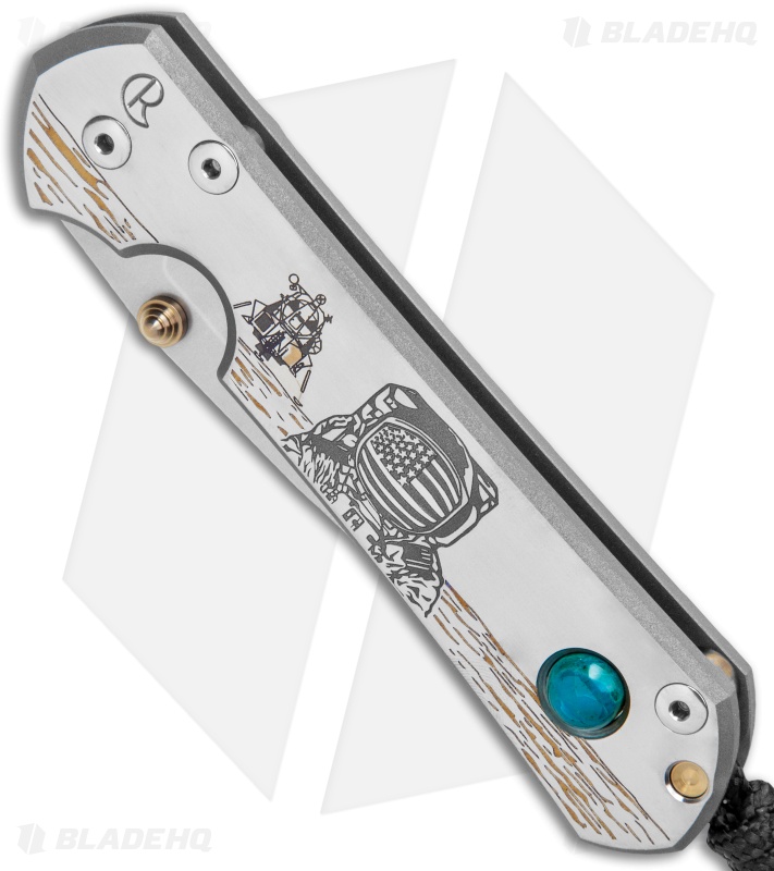Chris Reeve Small Sebenza 31 Folding Knife Lunar Landing CGG (2.94" Stonewash)