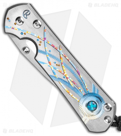 Chris Reeve Small Sebenza 31 Knife Unique Graphic Triple Mosaic Opal (3" Satin)