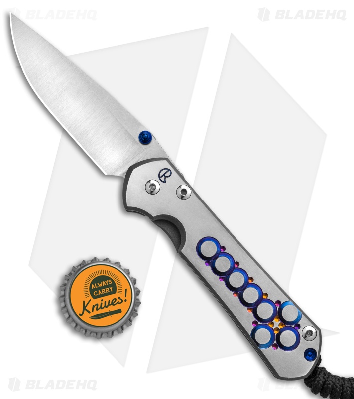 Chris Reeve Small Sebenza 31 Knife Unique Graphic Purple Cross (3" Satin)