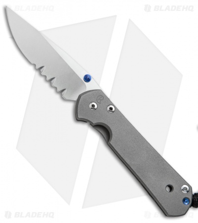 Chris Reeve Small Sebenza 21 Knife (2.94" Stonewash Serr)