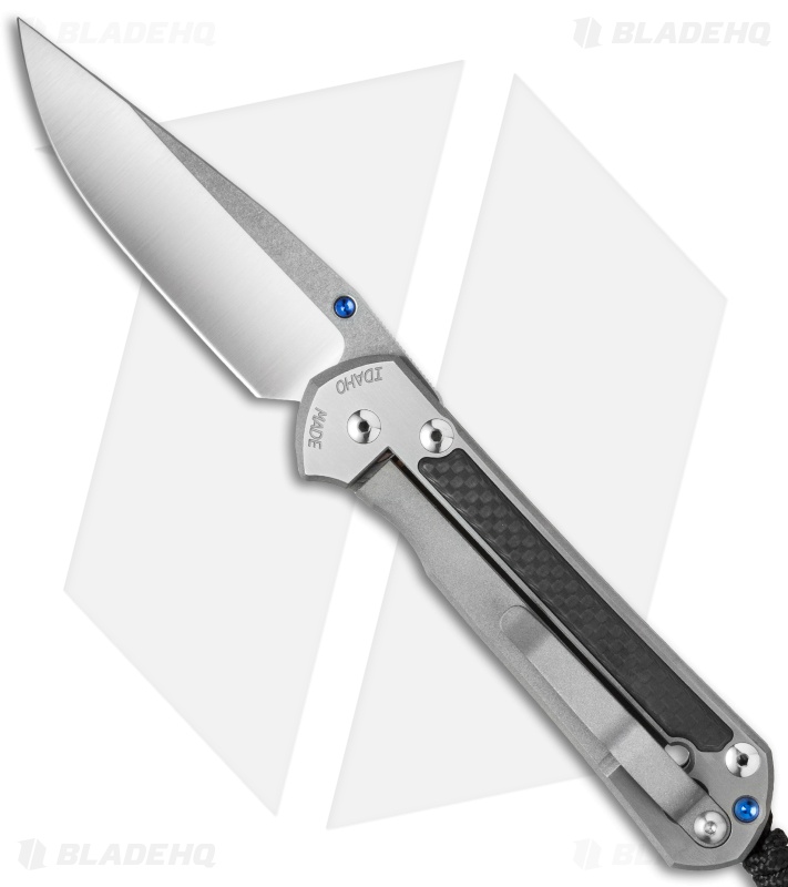 Chris Reeve  Left Hand Large Sebenza 21 Knife w/ CF Inlays (3.6" Polish)