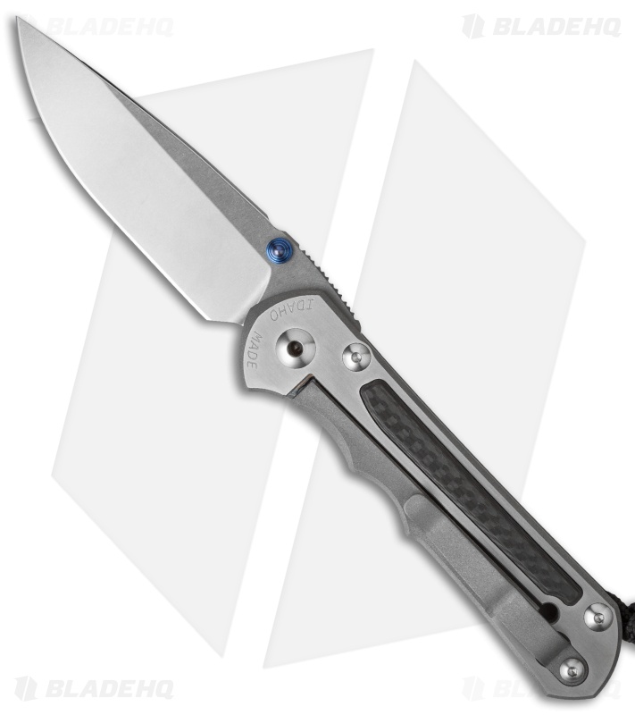 Chris Reeve Sebenza 25 Frame Lock Knife Left Handed CF (3.625" Stonewash)