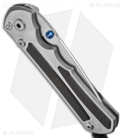 Chris Reeve Sebenza 25 Frame Lock Knife Left Handed CF (3.625" Stonewash)