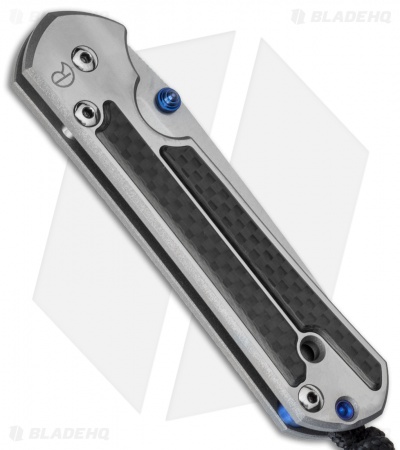 Chris Reeve Small Sebenza 21 Knife Left Handed Carbon Fiber (2.94" Stonewash)