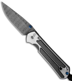 Chris Reeve Small Sebenza 21 Knife w/ Carbon Fiber & Ladder Damascus