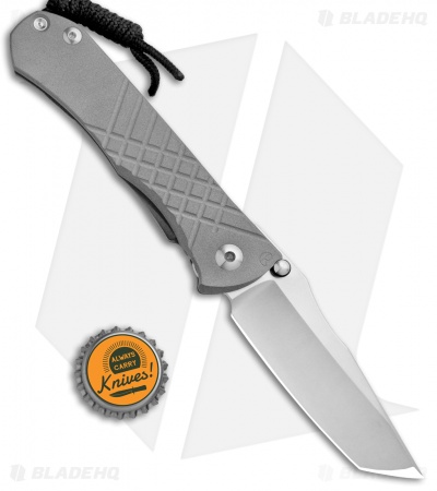Chris Reeve Umnumzaan Left Hand Frame Lock Knife Titanium (3.675" Plain) LH