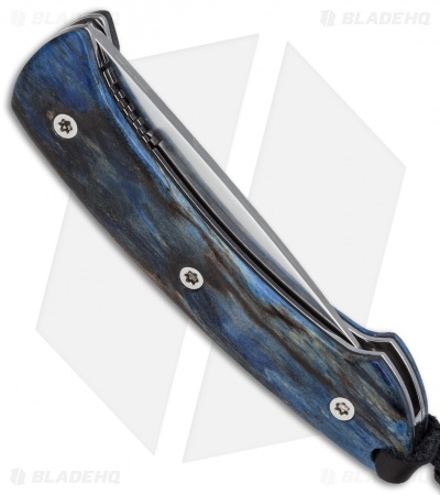 Citadel Kampot EDC Liner Lock Knife Blue Beech Wood (3.0" Satin) KC4033