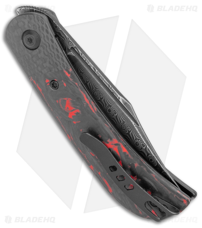 CIVIVI Appalachian Drifter 2 Knife | Red Carbon Fiber + Damascus
