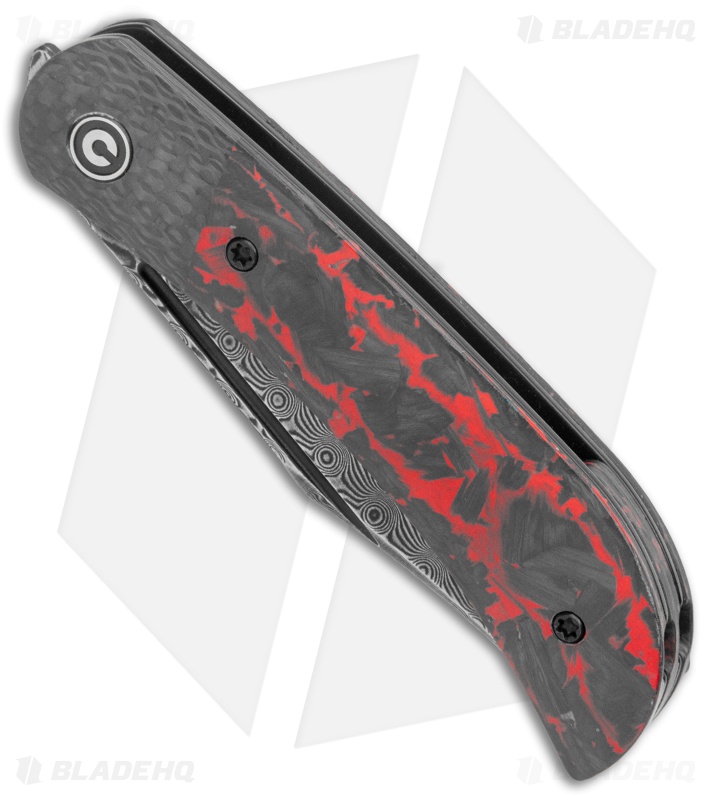 CIVIVI Appalachian Drifter 2 Knife | Red Carbon Fiber + Damascus