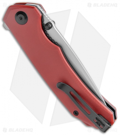 CIVIVI Brazen Drop Point Liner Lock Knife Red G-10 (3.5" Stonewash) C2102B