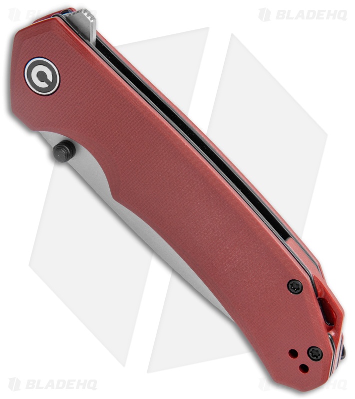 CIVIVI Brazen Drop Point Liner Lock Knife Red G-10 (3.5" Stonewash) C2102B