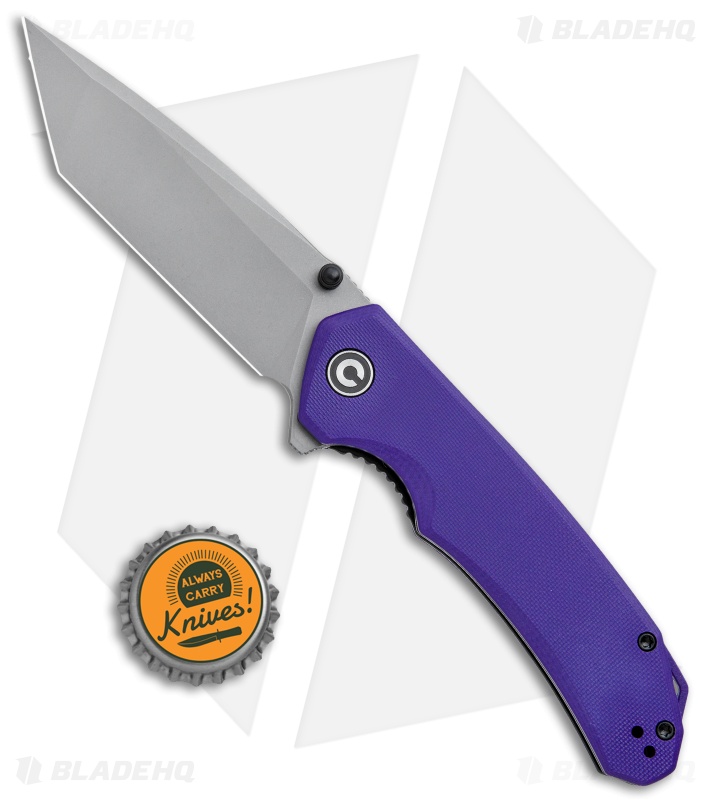 CIVIVI Brazen | Tanto Liner Lock Knife | Purple G-10 | Blade HQ