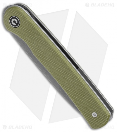 CIVIVI Ferrum Forge Stylum Slip Joint Knife Olive Micarta (3" Stonewash) 