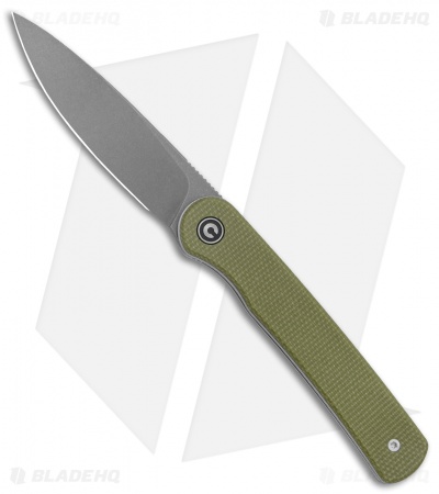 CIVIVI Ferrum Forge Stylum Slip Joint Knife Olive Micarta (3" Stonewash) 