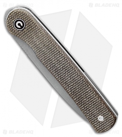 CIVIVI Ferrum Forge Stylum Slip Joint Knife Dark Green Micarta (3" Stonewash) 