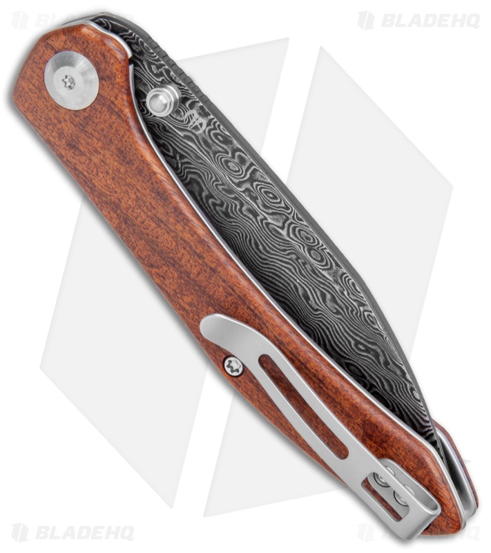 CIVIVI Hadros Liner Lock Knife Cuibourtia Wood (3.35" Damascus) C20004-DS1