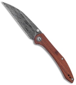 CIVIVI Hadros Liner Lock Knife Cuibourtia Wood (3.35" Damascus) C20004-DS1