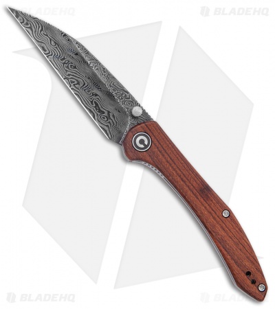 CIVIVI Hadros Liner Lock Knife Cuibourtia Wood (3.35" Damascus) C20004-DS1
